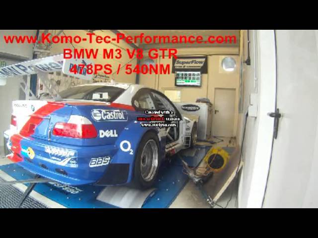 BMW M3 V8 GTR auf Komo-Tec Prüfstand