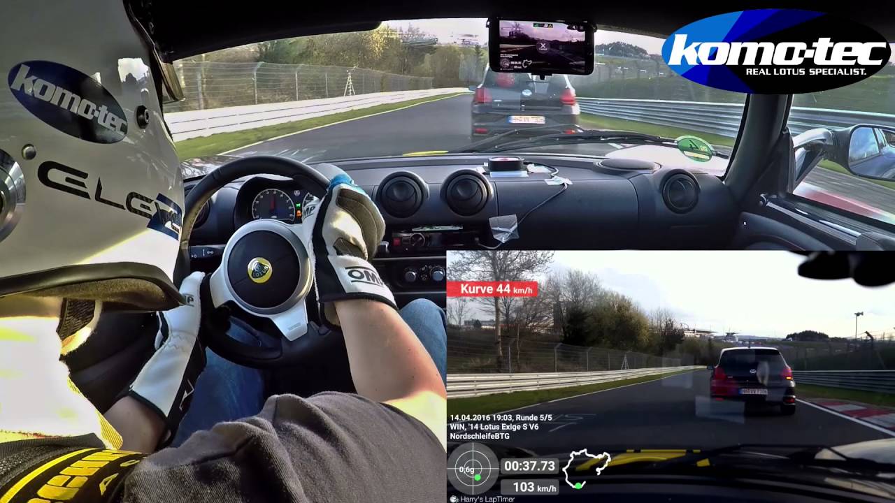 Testfahrt auf der Nürburgring Nordschleife, Exige S V6 mit Komo-Tec "EX430"